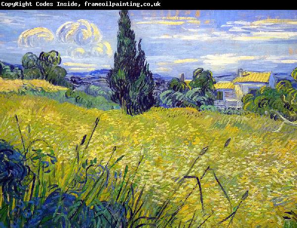 Vincent Van Gogh Landscape with Green Corn